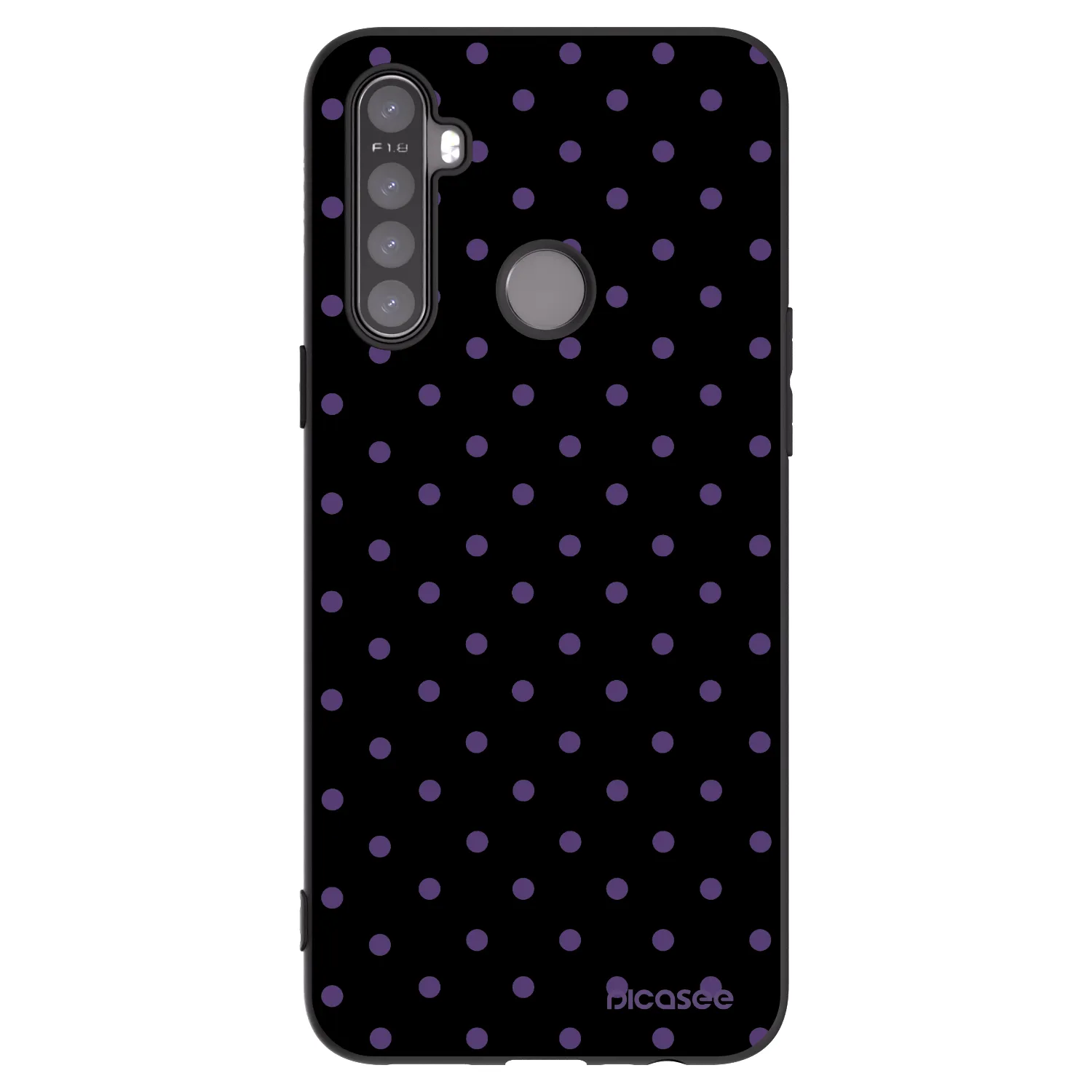 Picasee fekete szilikon tok az alábbi mobiltelefonokra Realme 6i - Flickers