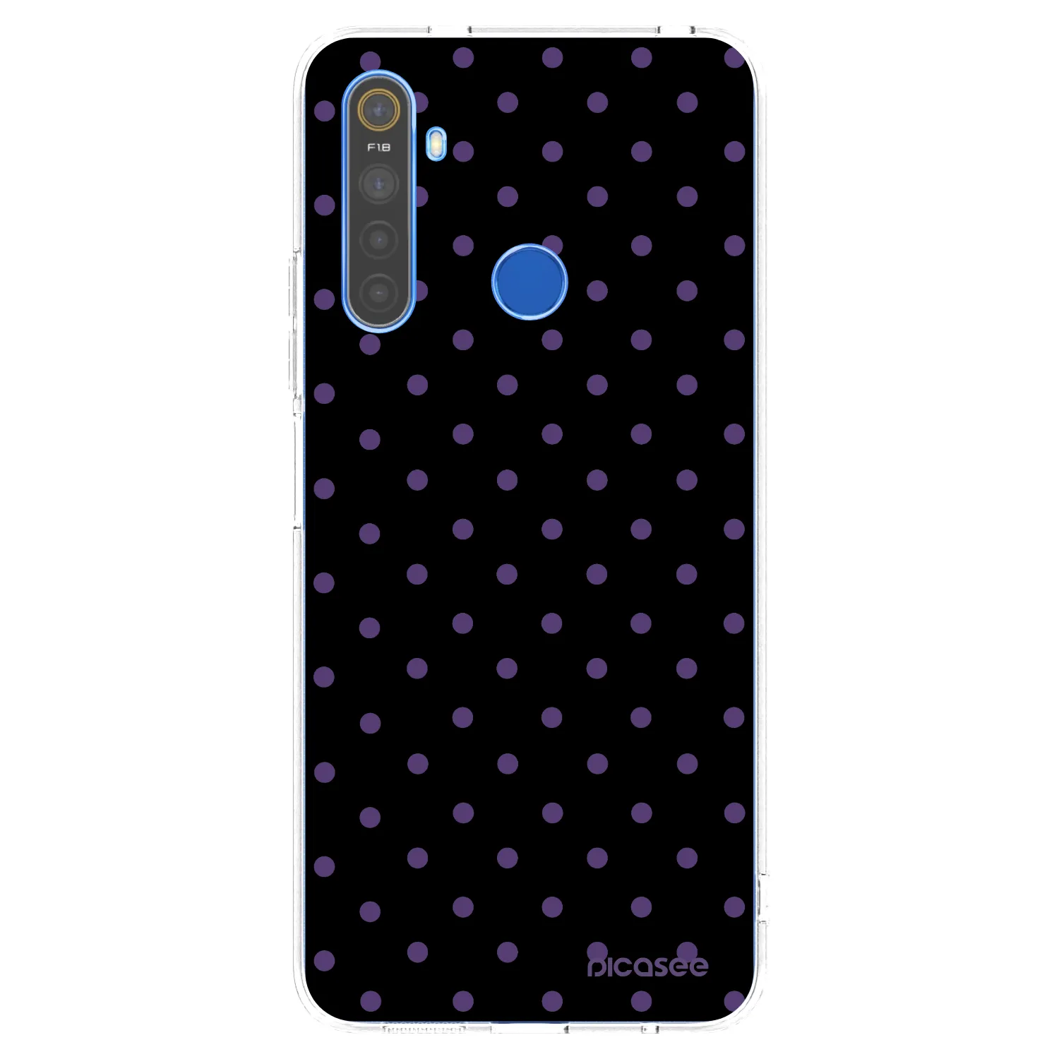 Picasee átlátszó szilikon tok az alábbi mobiltelefonokra Realme 5 - Flickers