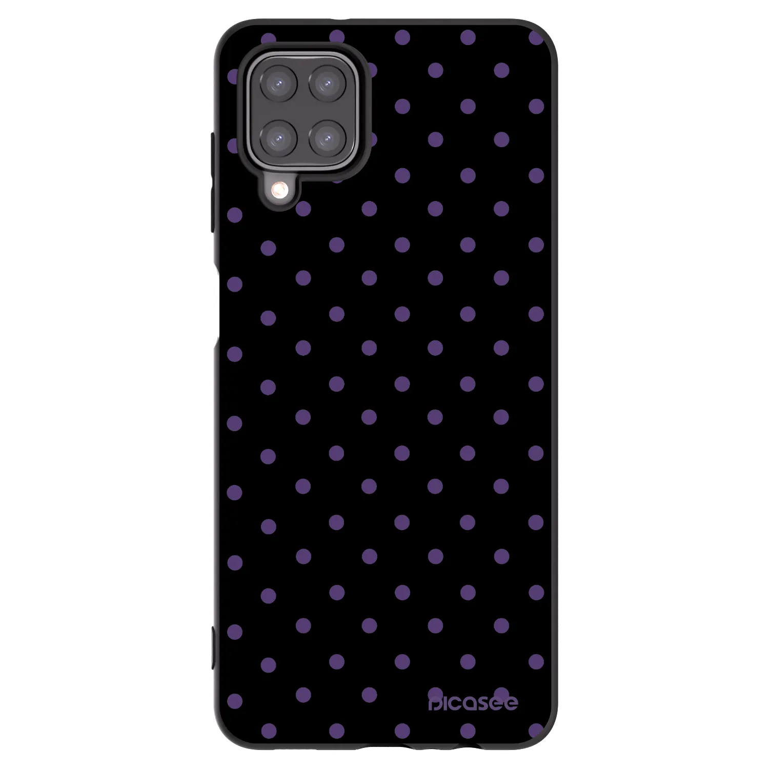 Picasee fekete szilikon tok az alábbi mobiltelefonokra Samsung Galaxy A12 A125F - Flickers