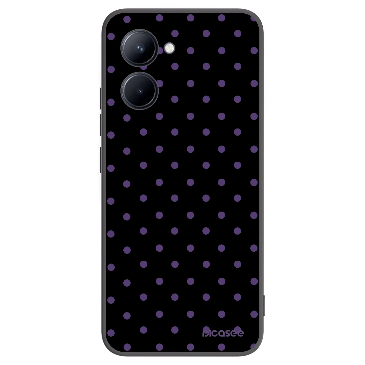 Picasee fekete szilikon tok az alábbi mobiltelefonokra Realme C33 (2023) - Flickers