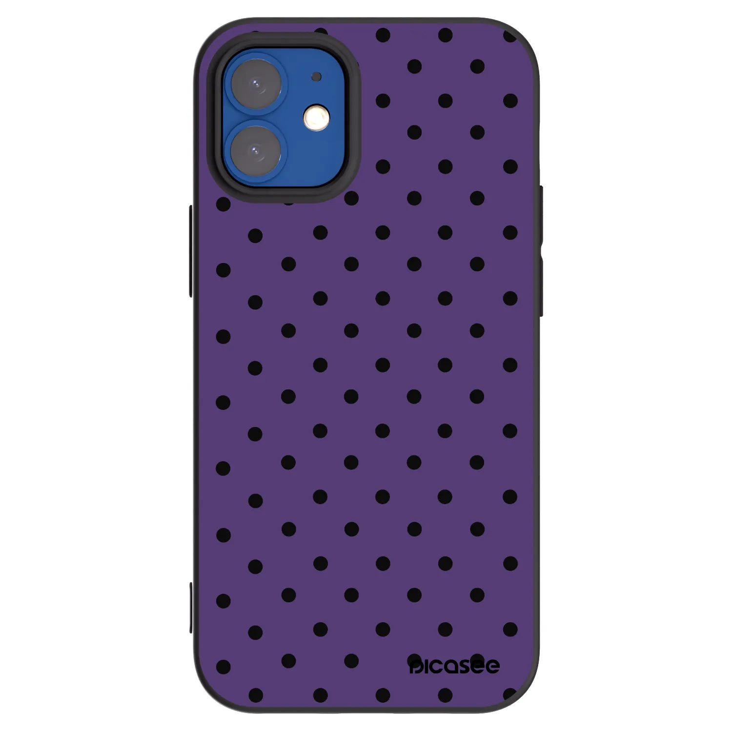 Picasee fekete szilikon tok az alábbi mobiltelefonokra Apple iPhone 12 mini - Flickers 2