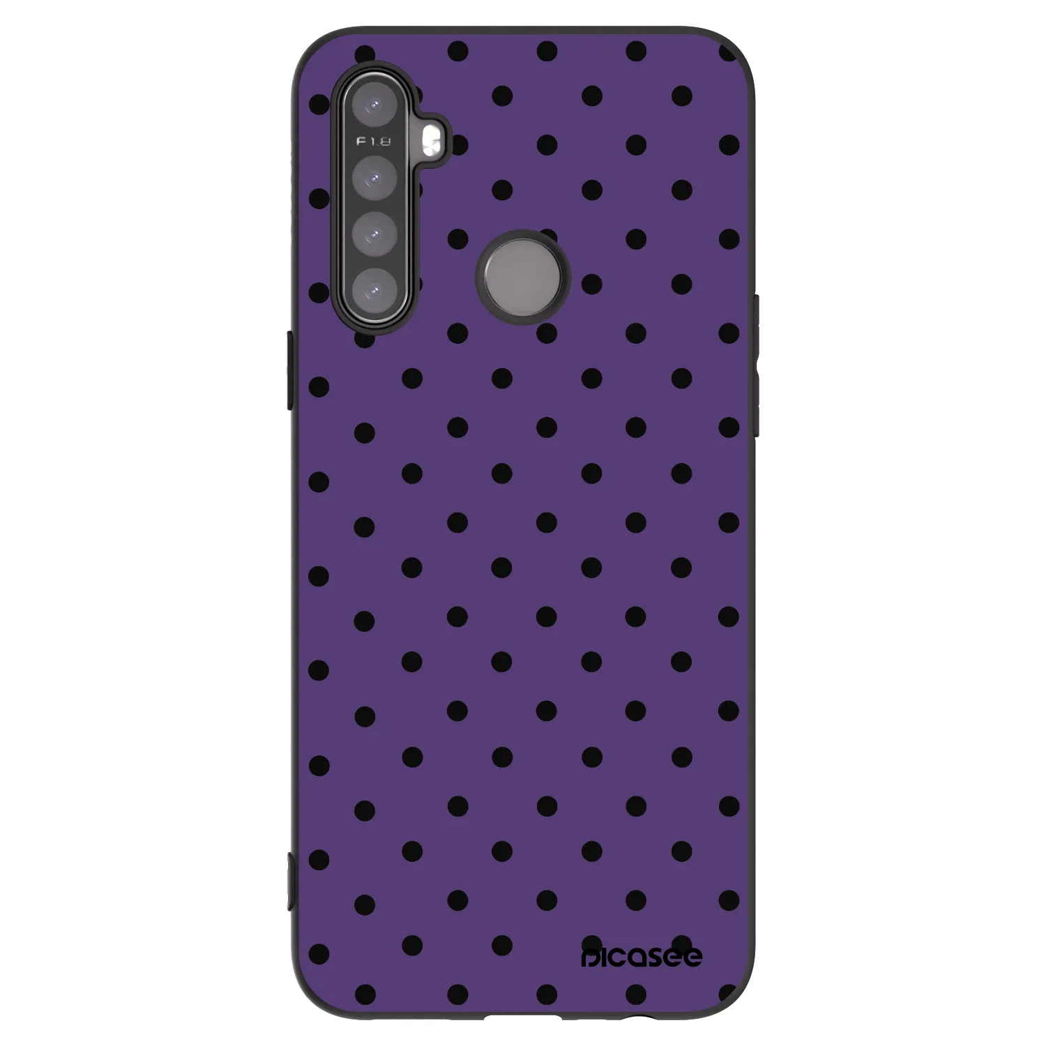 Picasee fekete szilikon tok az alábbi mobiltelefonokra Realme 6i - Flickers 2