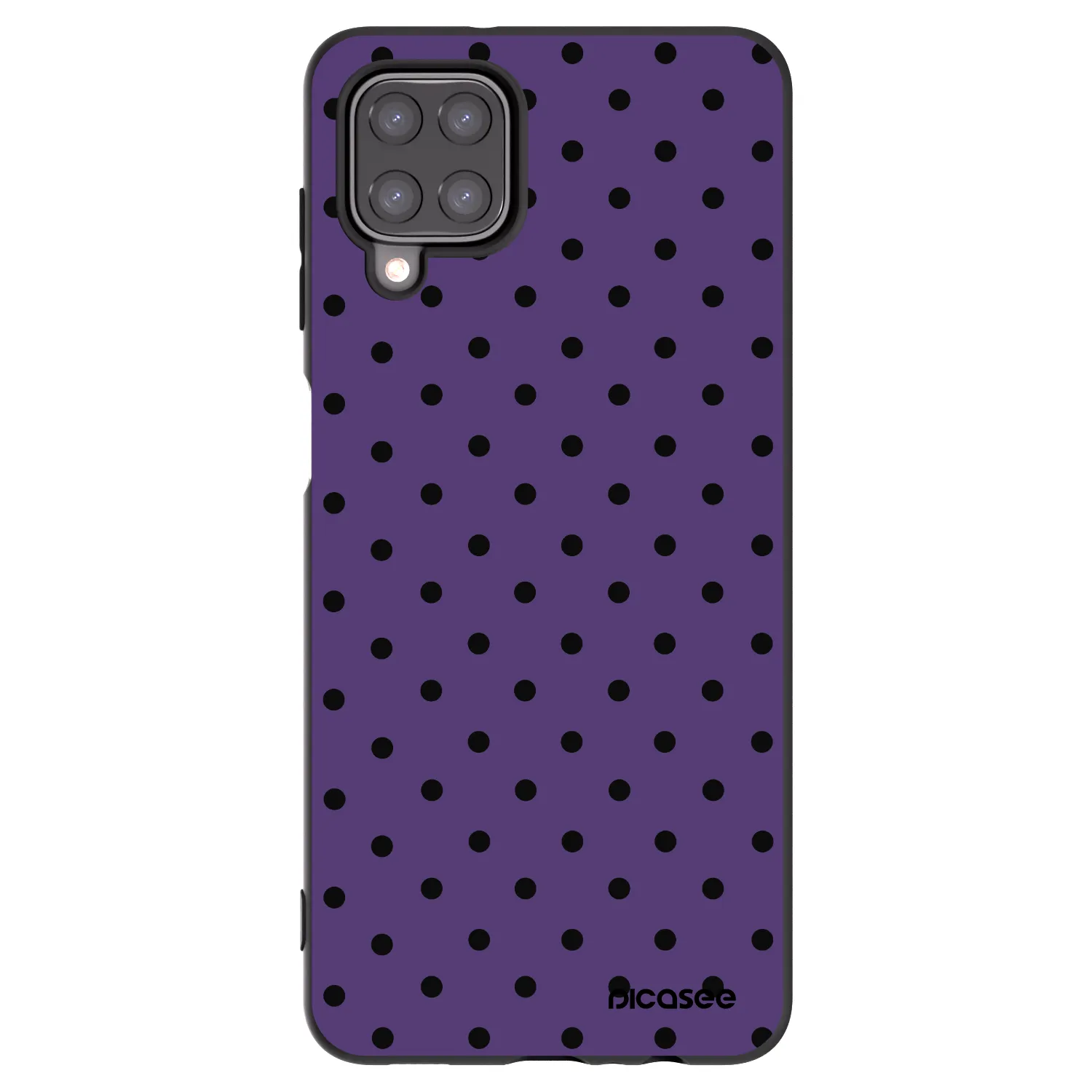Picasee fekete szilikon tok az alábbi mobiltelefonokra Samsung Galaxy A12 A125F - Flickers 2