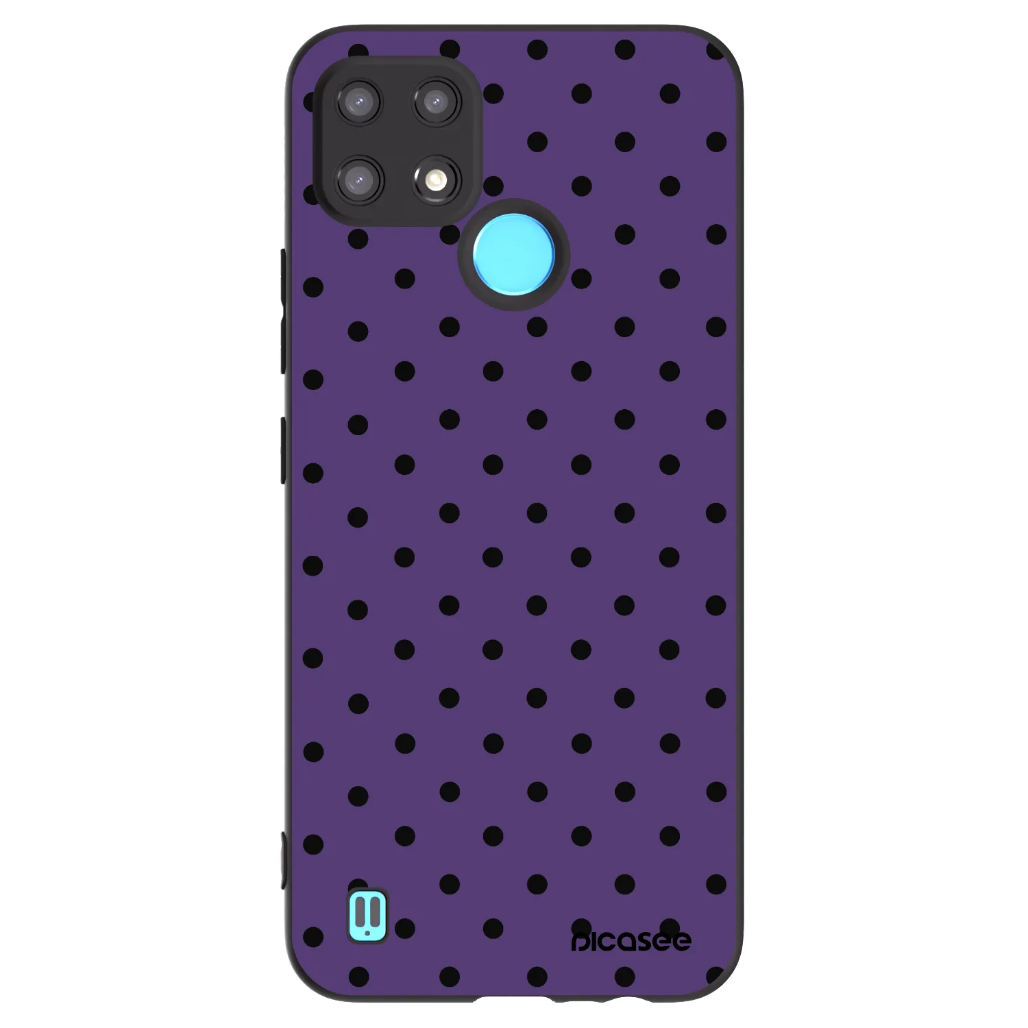 Picasee fekete szilikon tok az alábbi mobiltelefonokra Realme C21 - Flickers 2
