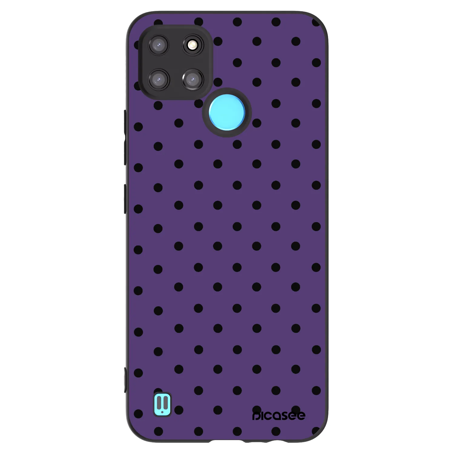Picasee fekete szilikon tok az alábbi mobiltelefonokra Realme C21Y - Flickers 2