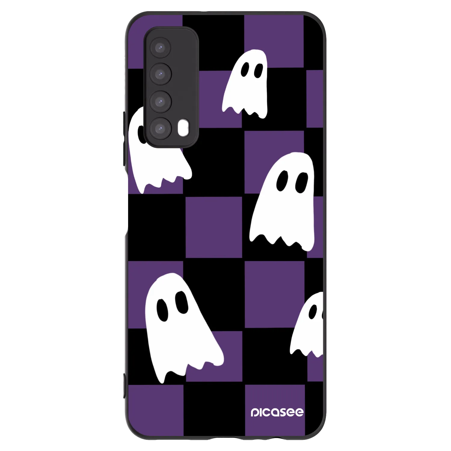 Picasee fekete szilikon tok az alábbi mobiltelefonokra Huawei P Smart 2021 - Ghosts