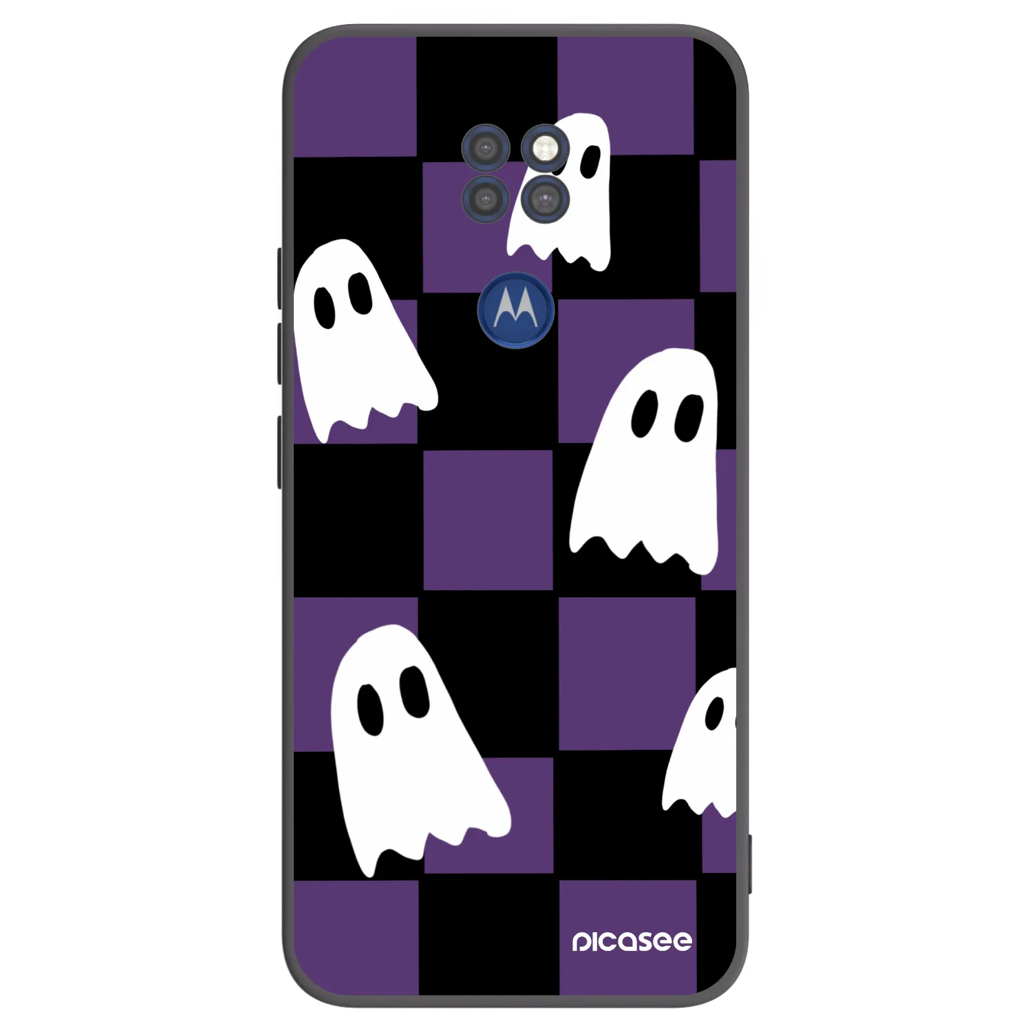 Picasee fekete szilikon tok az alábbi mobiltelefonokra Motorola Moto G9 Play - Ghosts