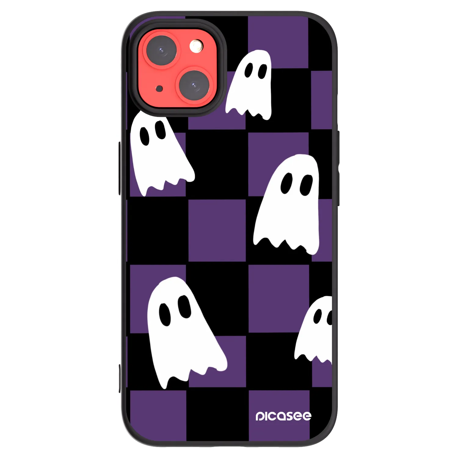 Picasee fekete szilikon tok az alábbi mobiltelefonokra Apple iPhone 13 - Ghosts