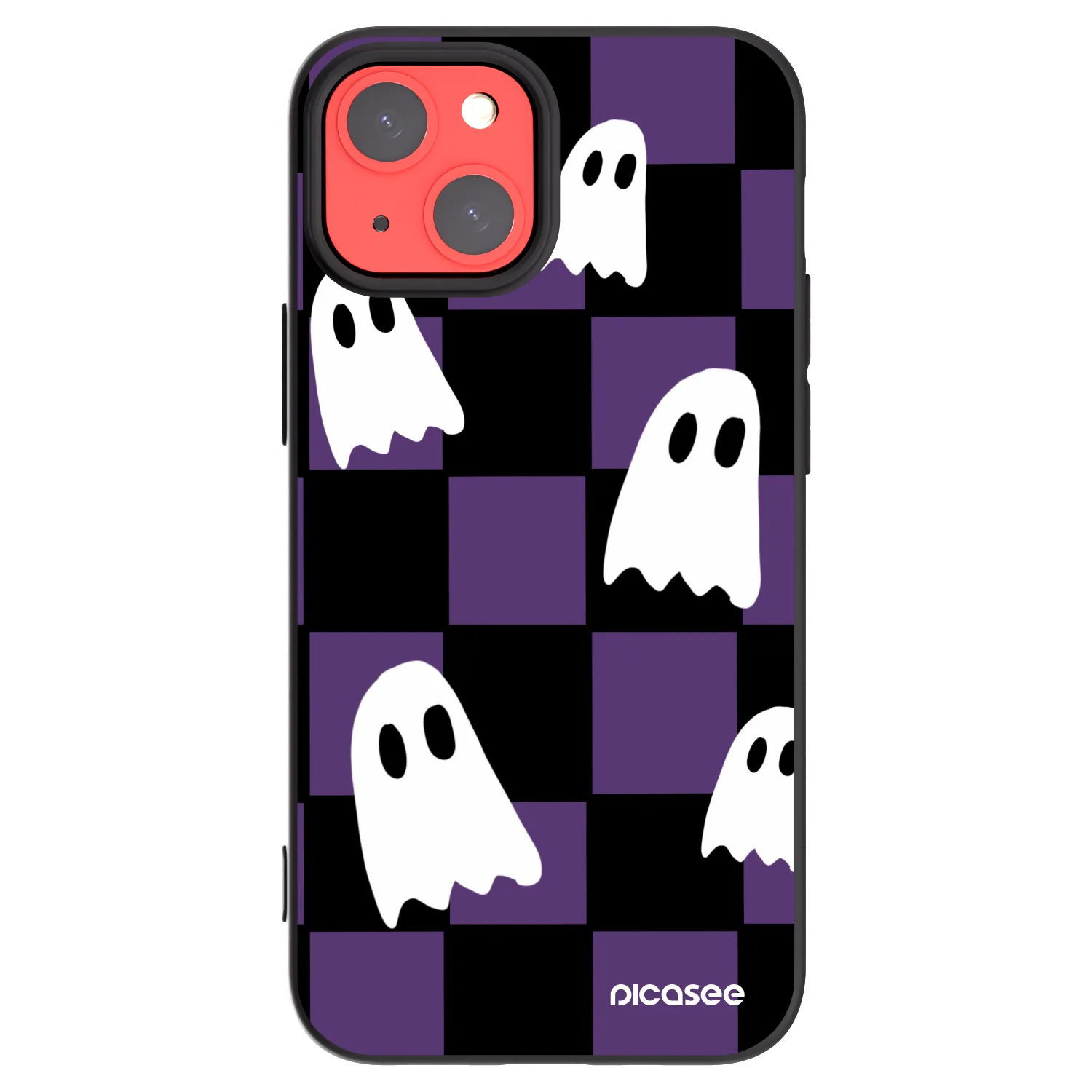 Picasee fekete szilikon tok az alábbi mobiltelefonokra Apple iPhone 13 mini - Ghosts