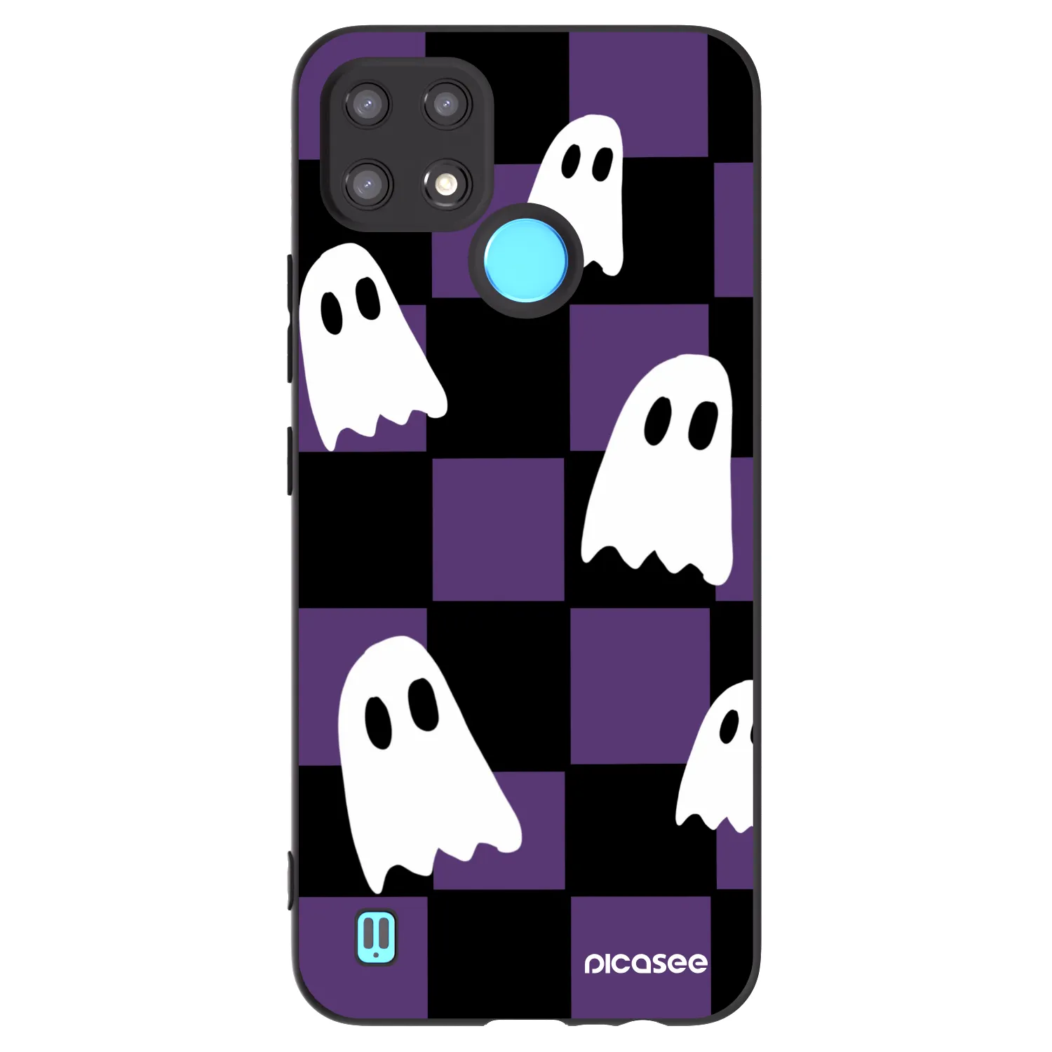 Picasee fekete szilikon tok az alábbi mobiltelefonokra Realme C21 - Ghosts