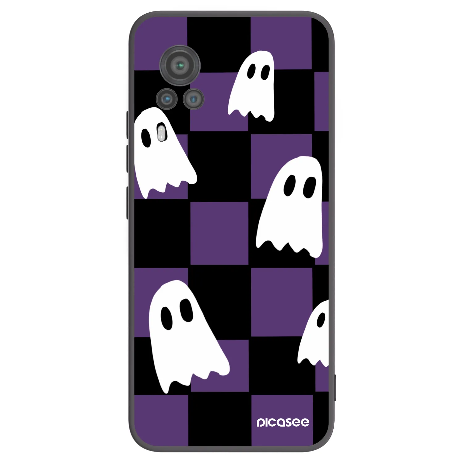 Picasee fekete szilikon tok az alábbi mobiltelefonokra Vivo X60 Pro 5G - Ghosts