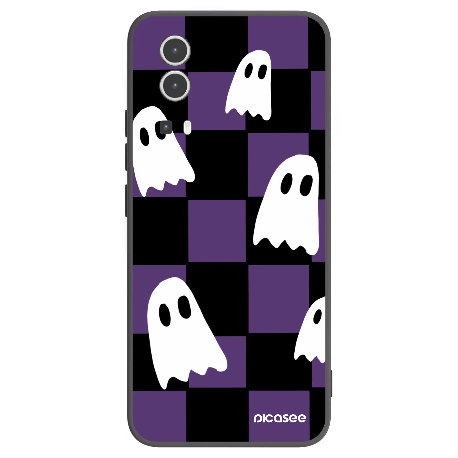 Picasee fekete szilikon tok az alábbi mobiltelefonokra Vivo Y72 5G - Ghosts