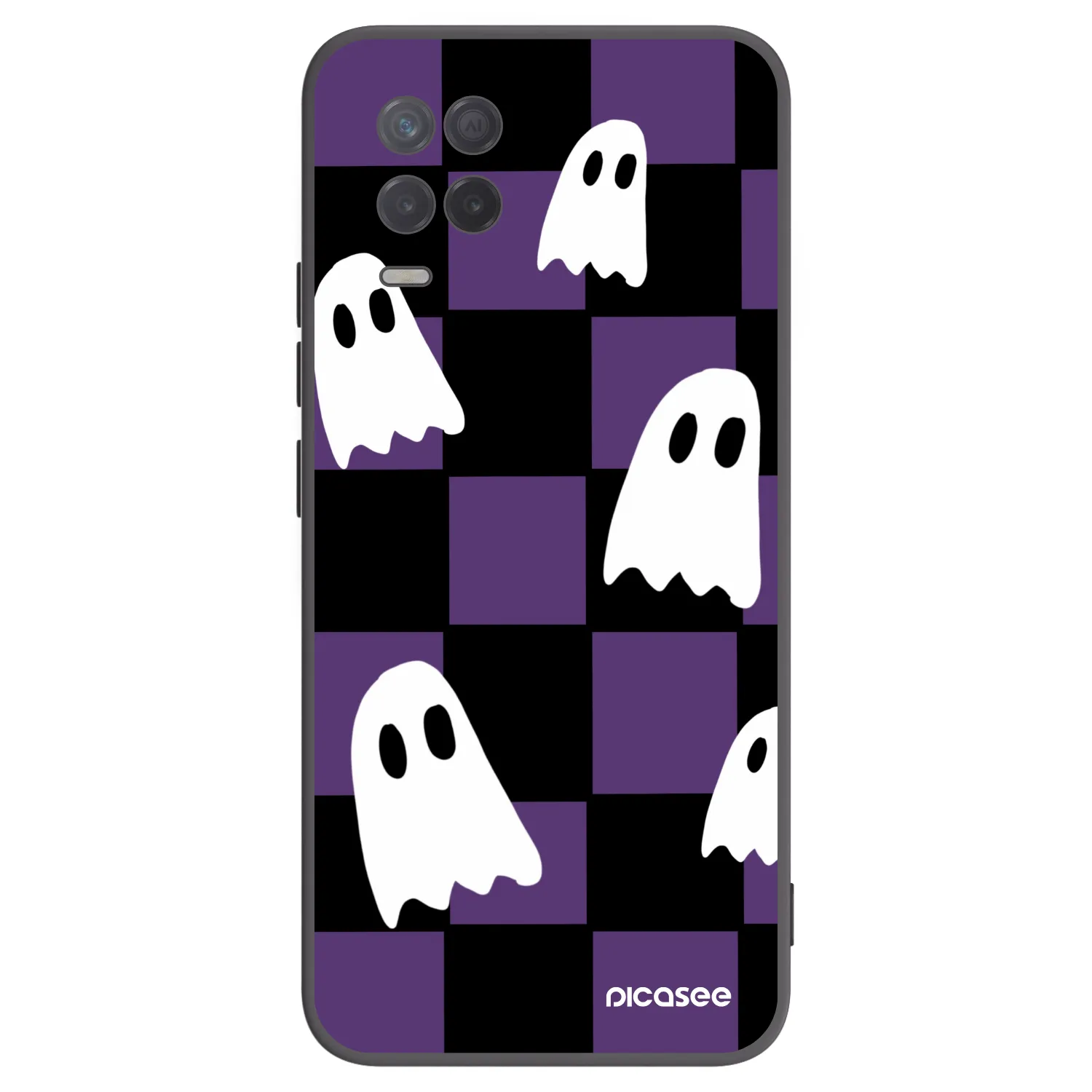 Picasee fekete szilikon tok az alábbi mobiltelefonokra Realme 8 5G - Ghosts