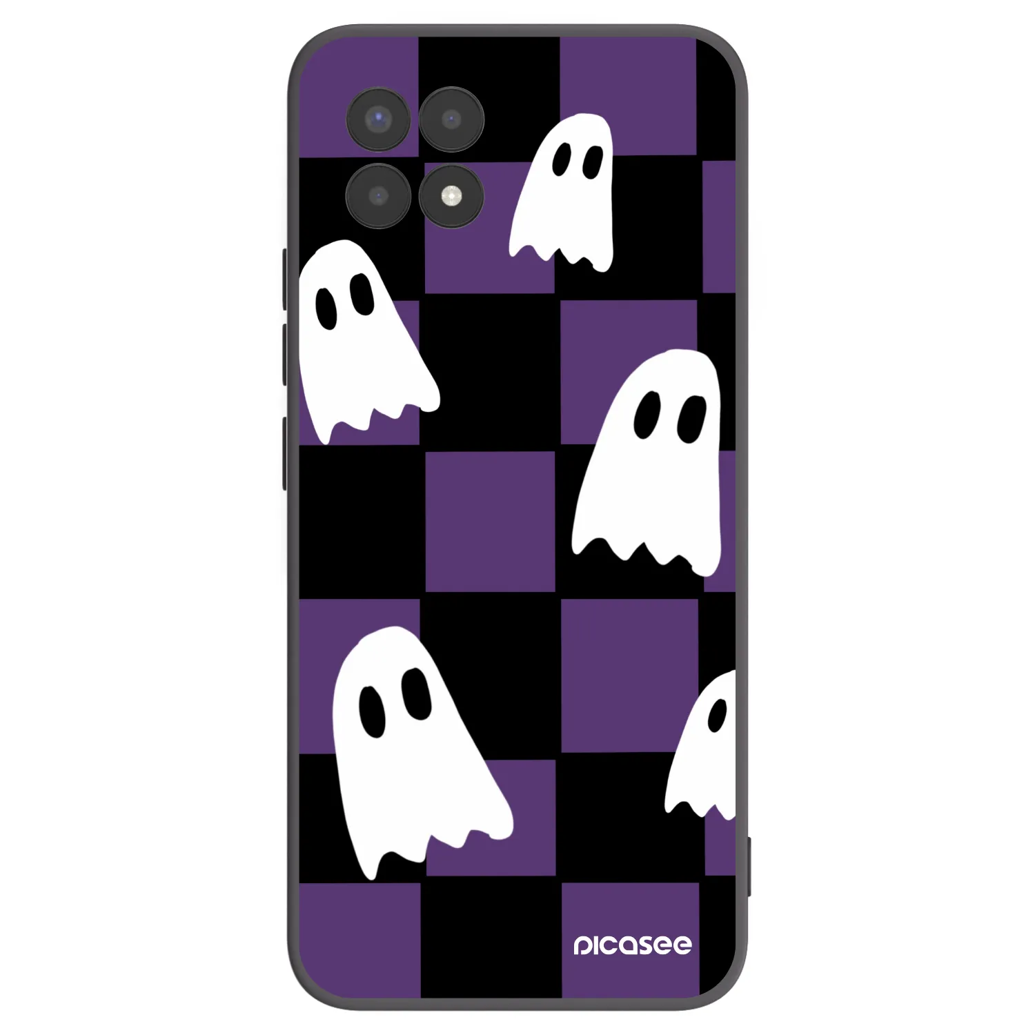 Picasee fekete szilikon tok az alábbi mobiltelefonokra Realme 8i - Ghosts