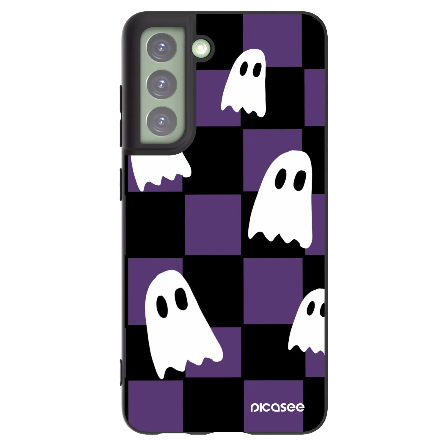 Picasee fekete szilikon tok az alábbi mobiltelefonokra Samsung Galaxy S21 FE 5G - Ghosts