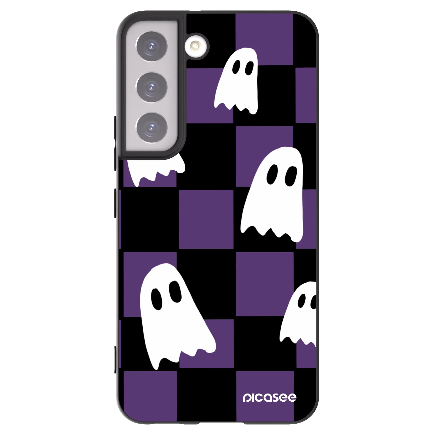 Picasee fekete szilikon tok az alábbi mobiltelefonokra Samsung Galaxy S22 5G - Ghosts