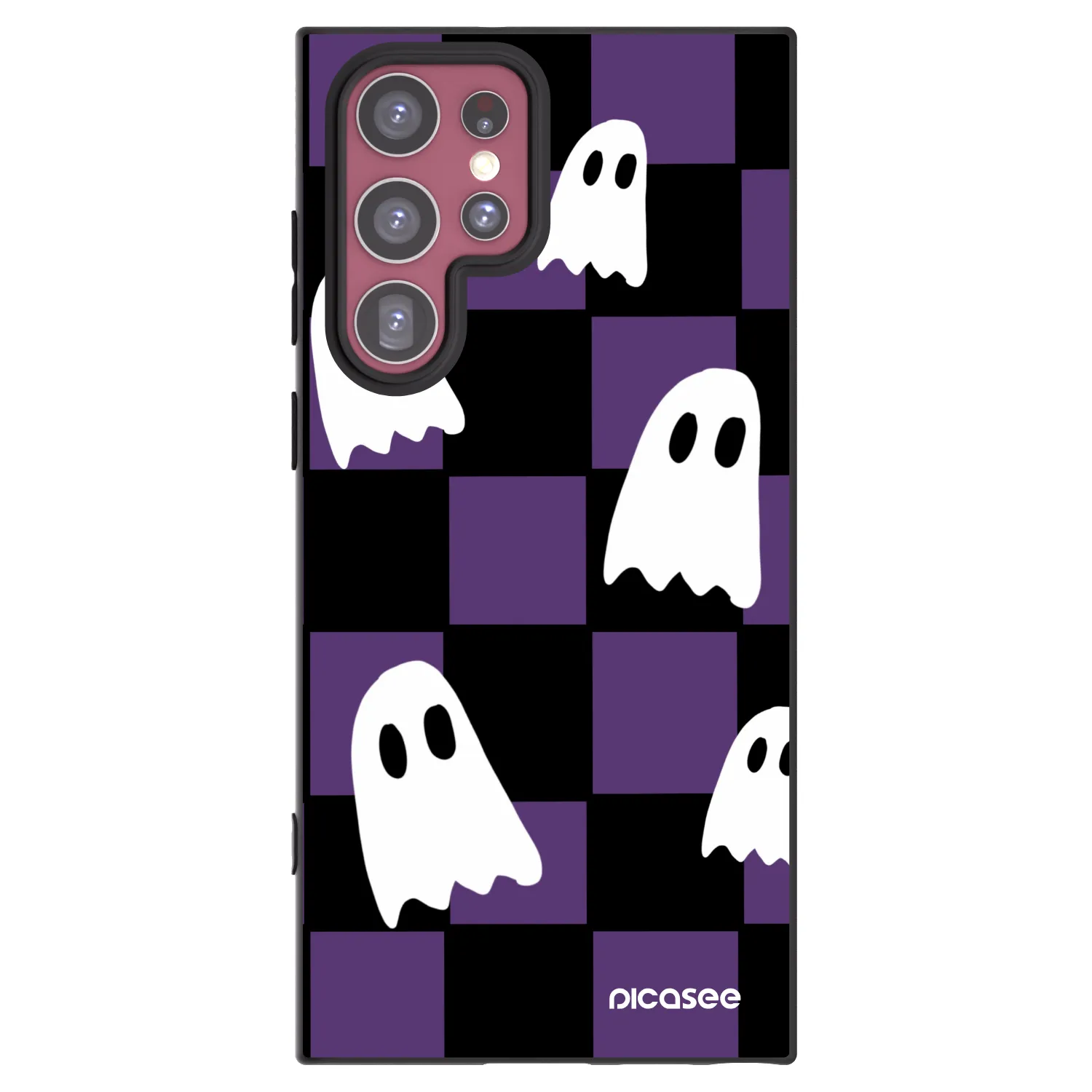 Picasee fekete szilikon tok az alábbi mobiltelefonokra Samsung Galaxy S22 Ultra 5G - Ghosts