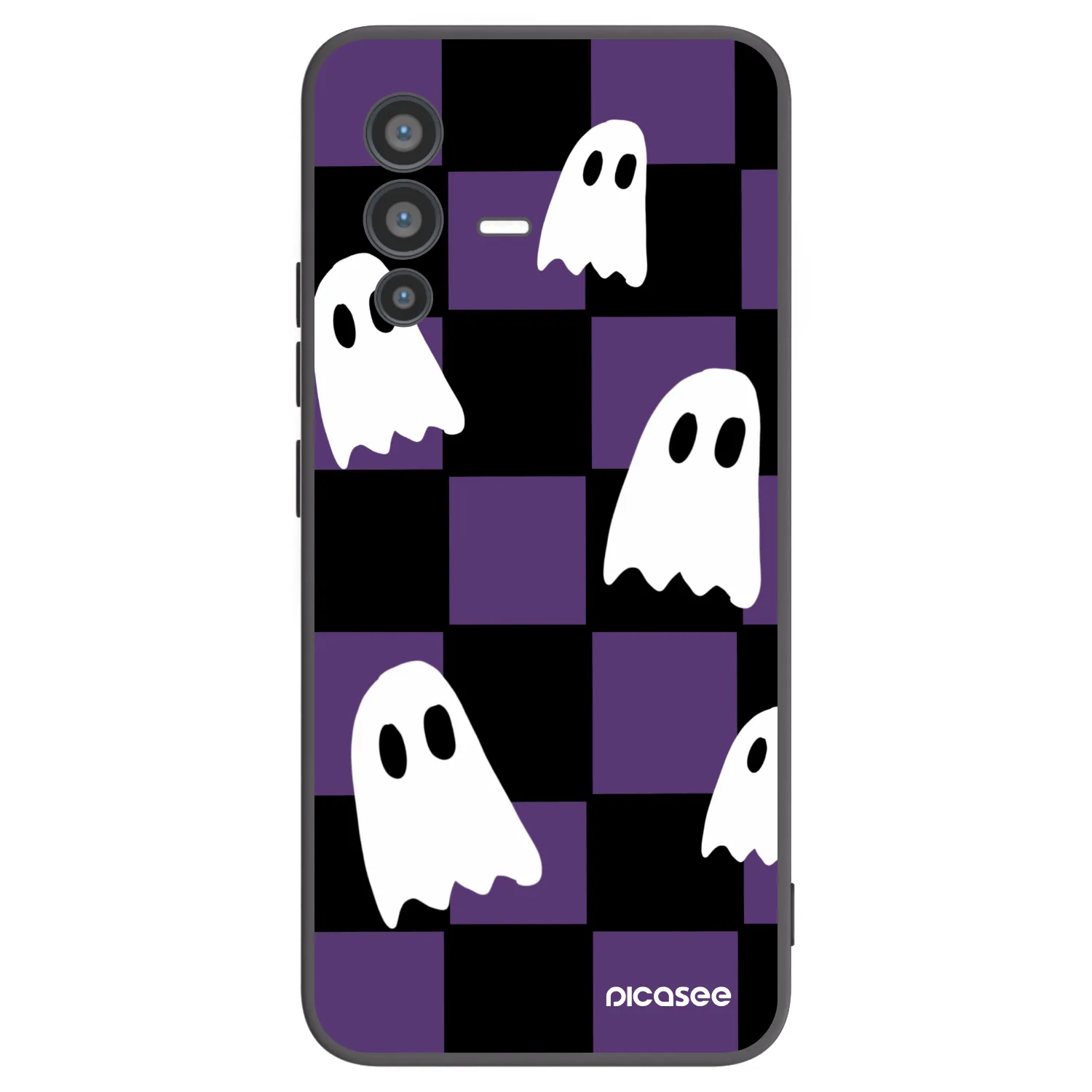 Picasee fekete szilikon tok az alábbi mobiltelefonokra Vivo V23 5G - Ghosts