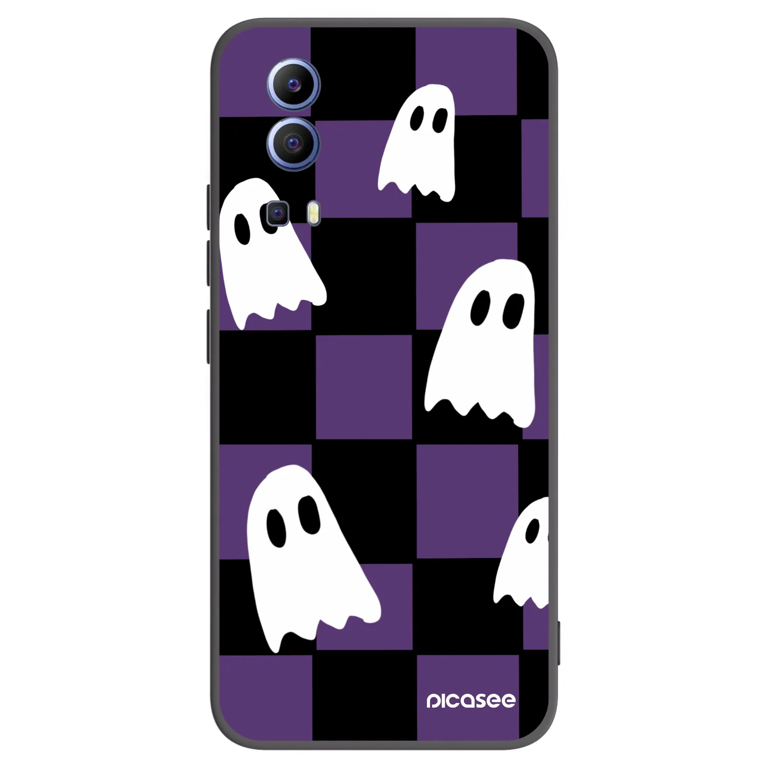Picasee fekete szilikon tok az alábbi mobiltelefonokra Vivo Y52 5G - Ghosts