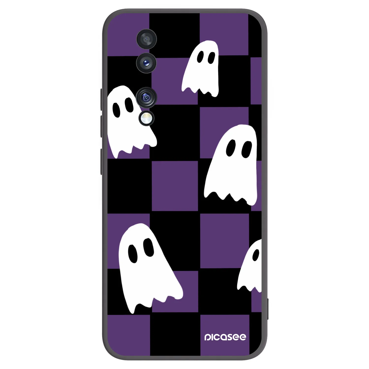 Picasee fekete szilikon tok az alábbi mobiltelefonokra Honor 70 - Ghosts