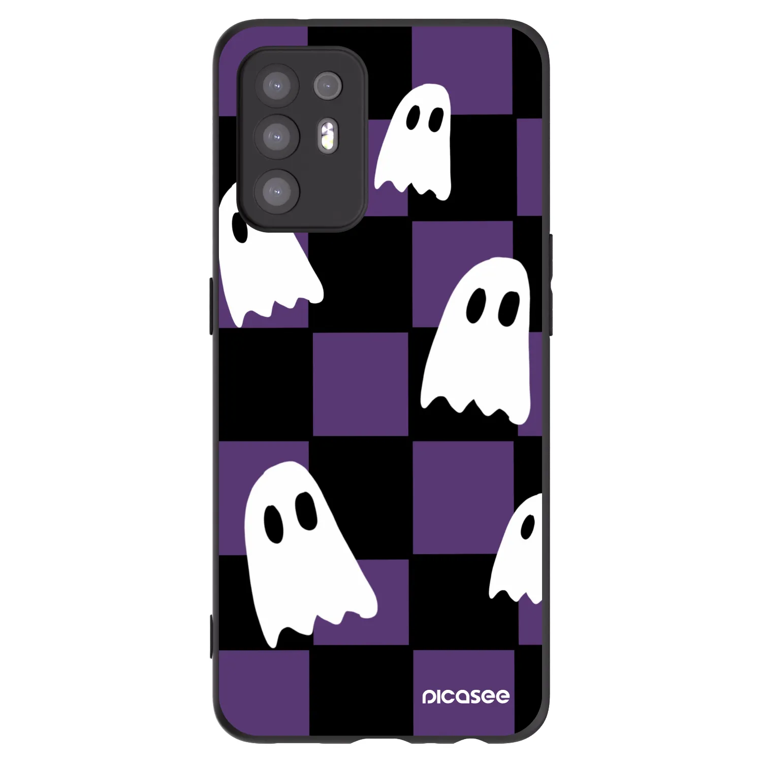 Picasee fekete szilikon tok az alábbi mobiltelefonokra OPPO A94 5G - Ghosts
