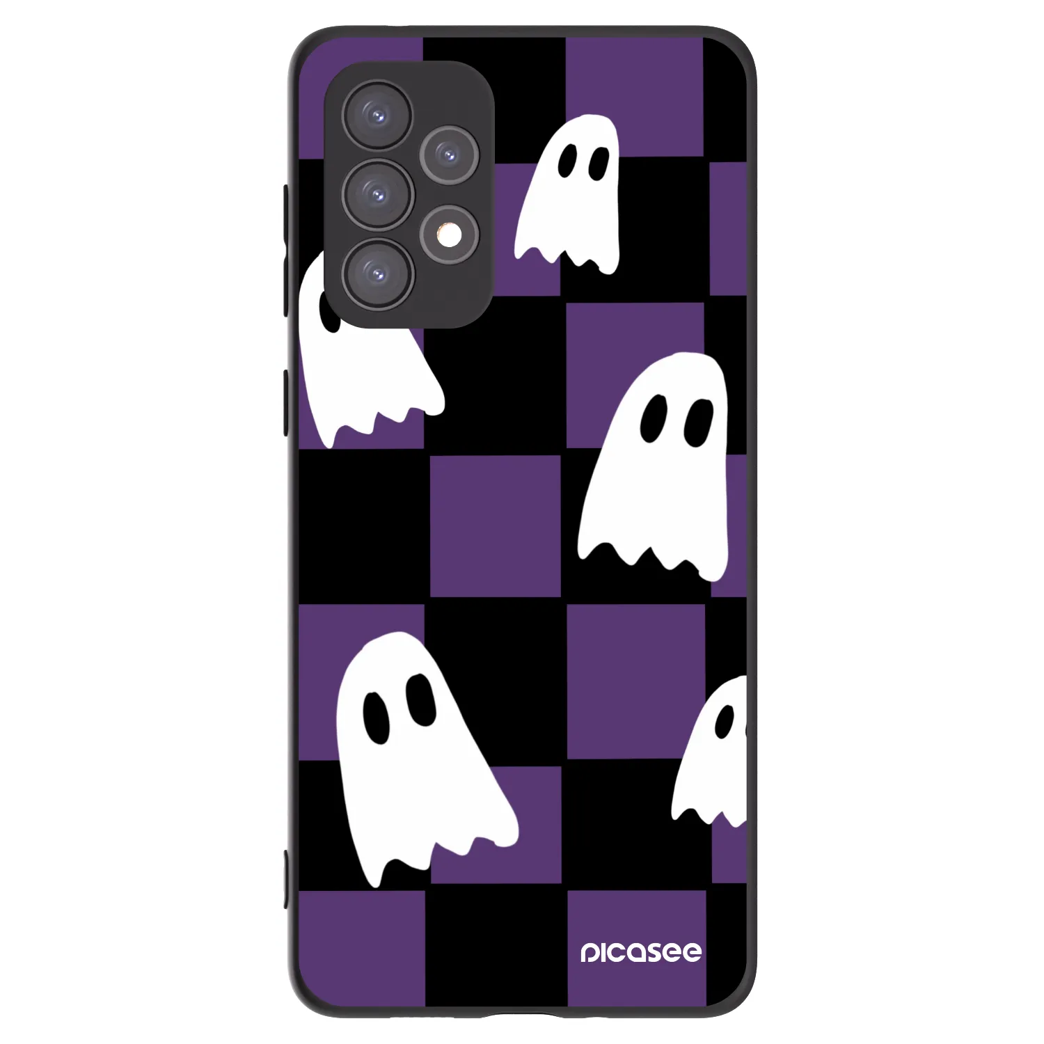 Picasee fekete szilikon tok az alábbi mobiltelefonokra Samsung Galaxy A73 5G - Ghosts