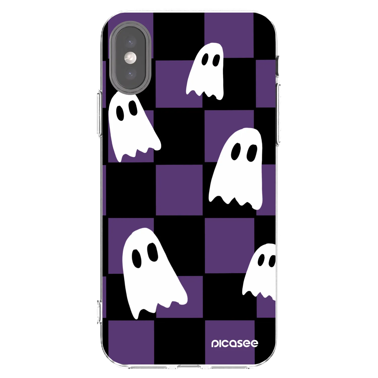 Picasee átlátszó szilikon tok az alábbi mobiltelefonokra Apple iPhone X/XS - Ghosts
