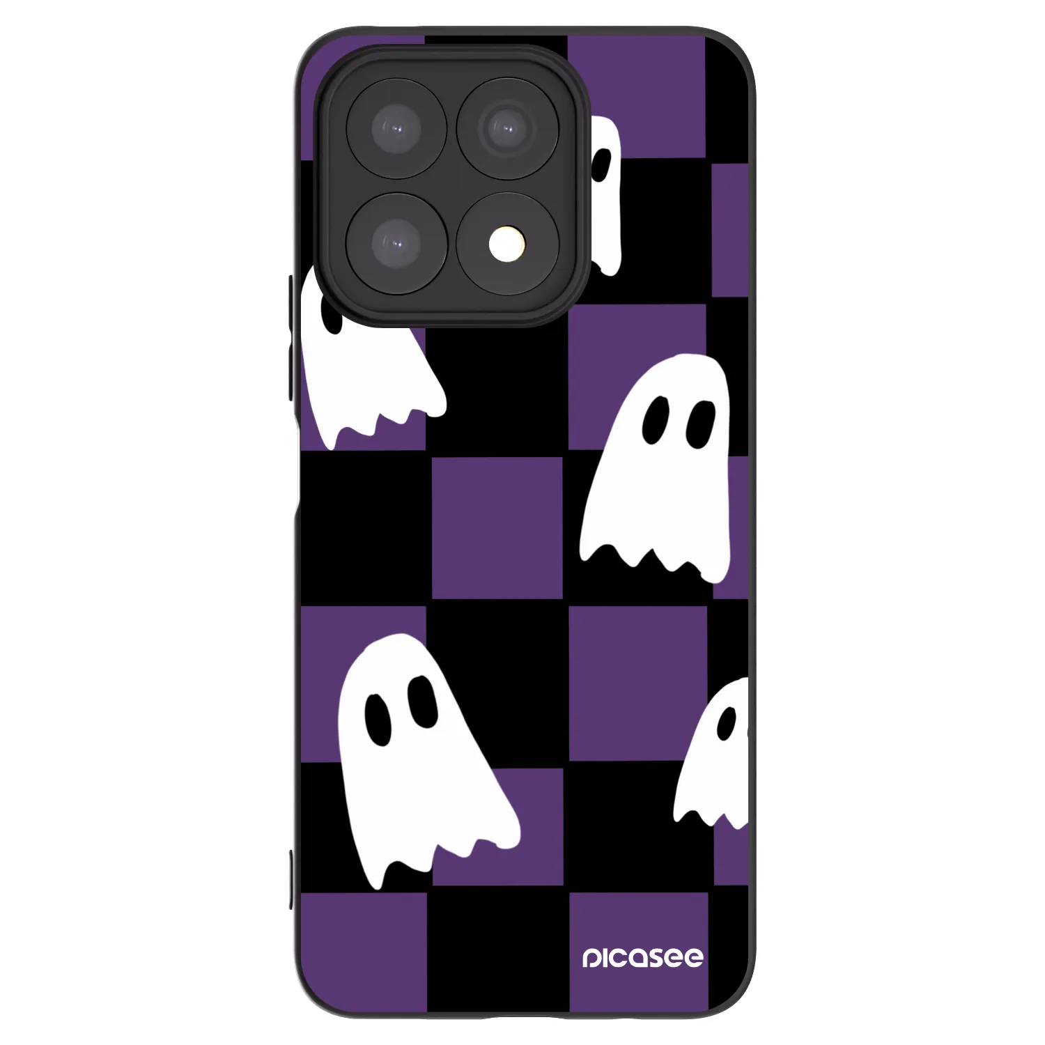 Picasee fekete szilikon tok az alábbi mobiltelefonokra Honor X8a - Ghosts