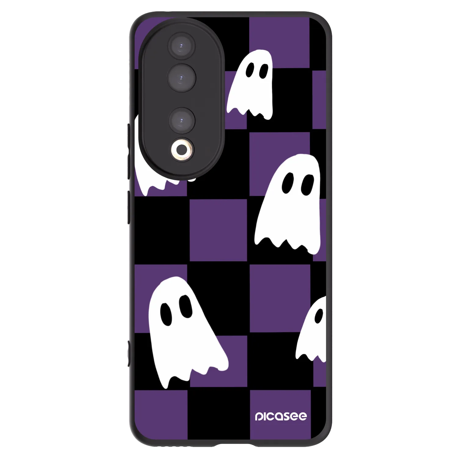 Picasee fekete szilikon tok az alábbi mobiltelefonokra Honor 90 5G - Ghosts