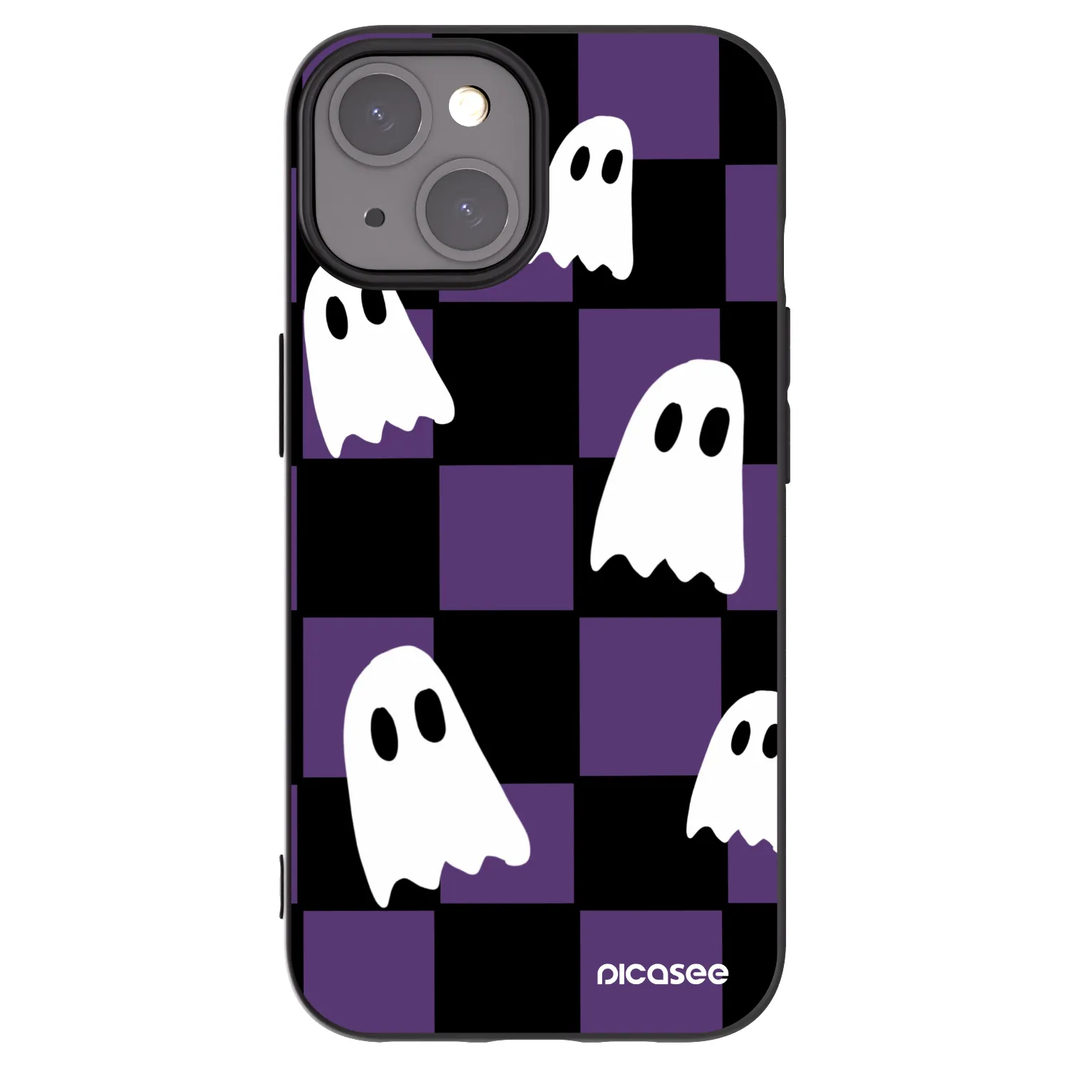 Picasee fekete szilikon tok az alábbi mobiltelefonokra Apple iPhone 15 - Ghosts