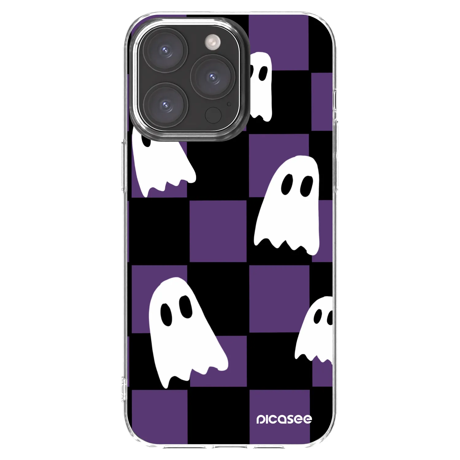 Picasee átlátszó szilikon tok az alábbi mobiltelefonokra Apple iPhone 15 Pro Max - Ghosts