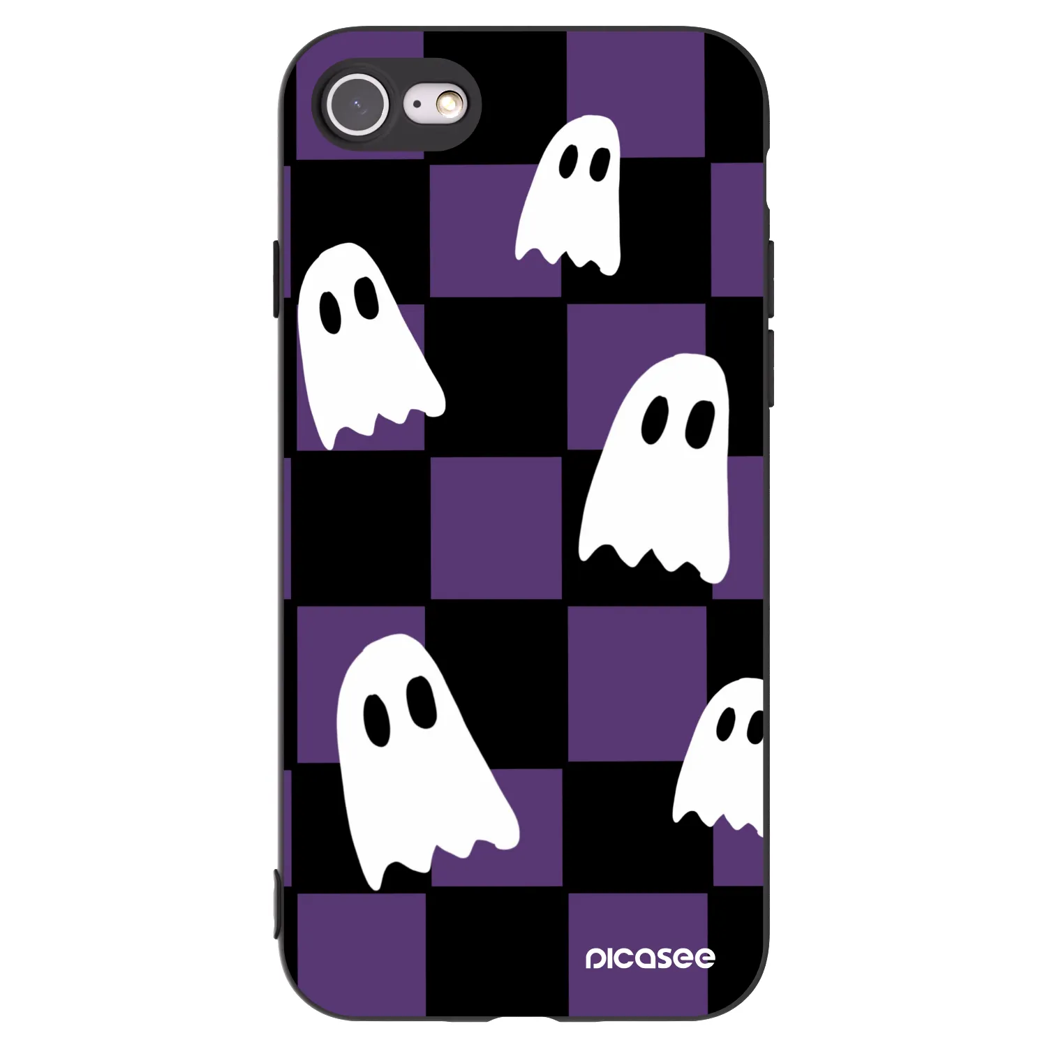 Picasee fekete szilikon tok az alábbi mobiltelefonokra Apple iPhone 7 - Ghosts