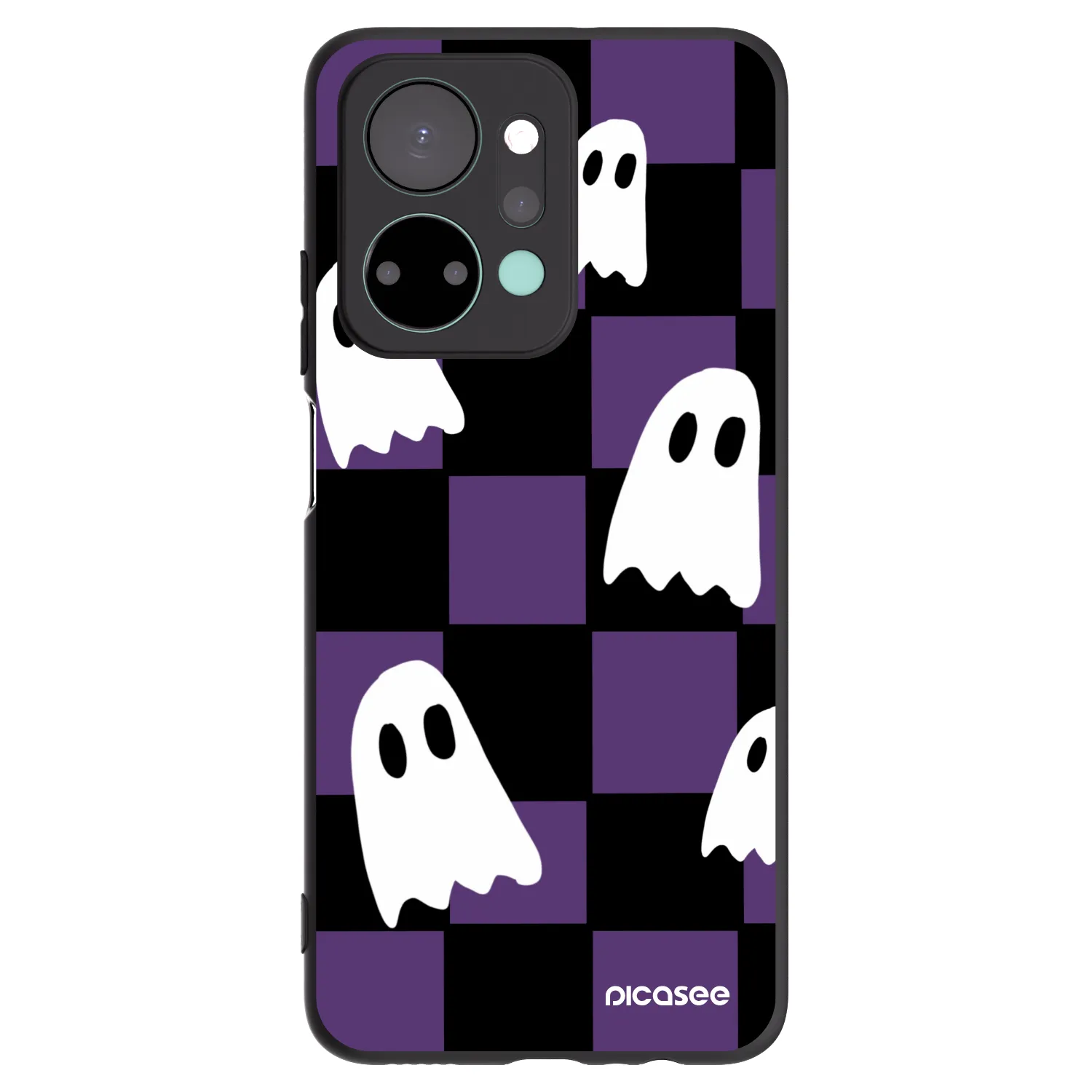 Picasee fekete szilikon tok az alábbi mobiltelefonokra Honor X7a - Ghosts