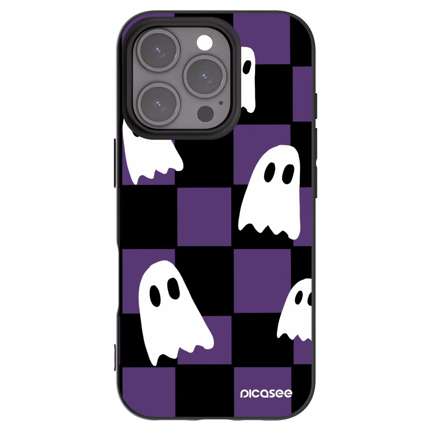 Picasee fekete szilikon tok az alábbi mobiltelefonokra Apple iPhone 16 Pro - Ghosts