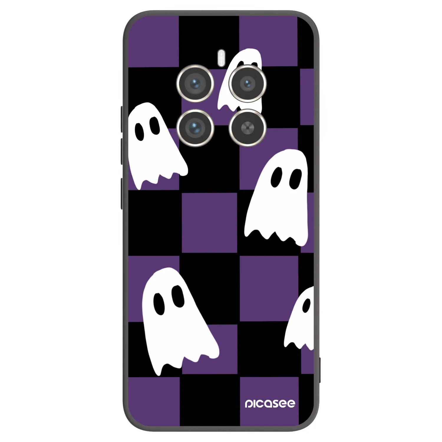 Picasee fekete szilikon tok az alábbi mobiltelefonokra Realme 12 Pro 5G - Ghosts