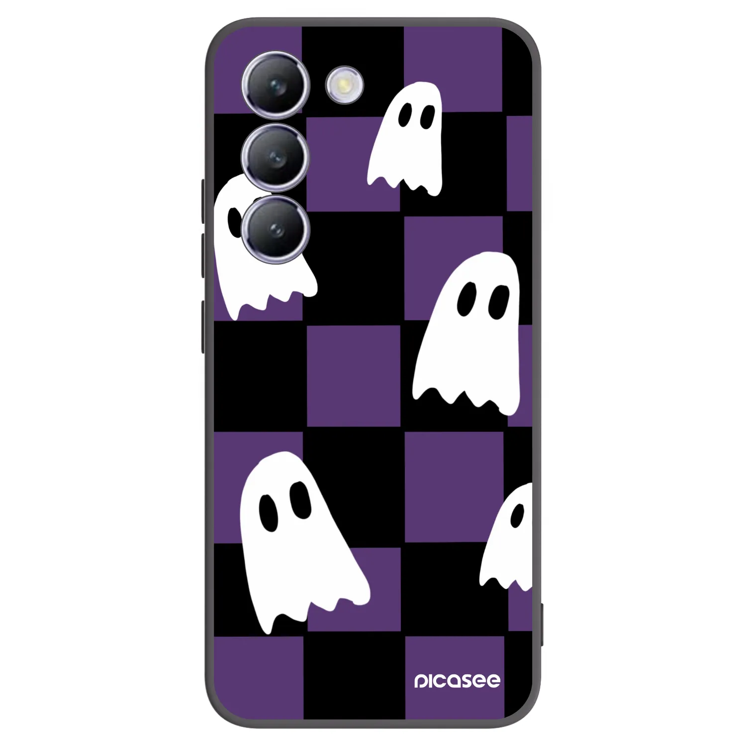 Picasee fekete szilikon tok az alábbi mobiltelefonokra Vivo V40 SE 5G - Ghosts