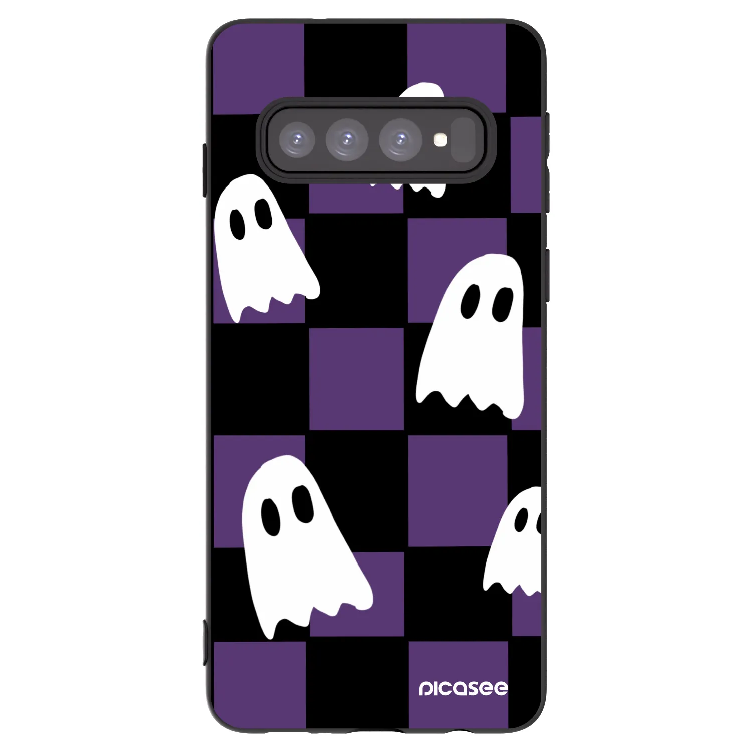 Picasee fekete szilikon tok az alábbi mobiltelefonokra Samsung Galaxy S10 G973 - Ghosts