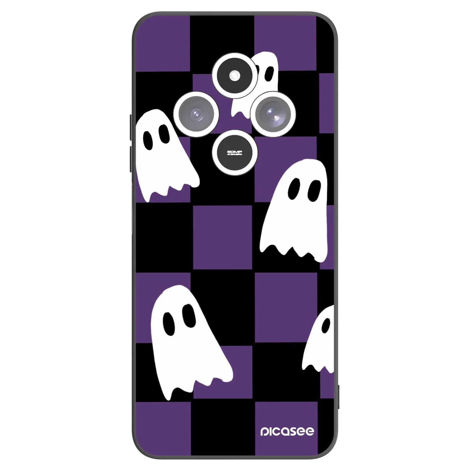Picasee fekete szilikon tok az alábbi mobiltelefonokra Xiaomi Redmi 14C - Ghosts