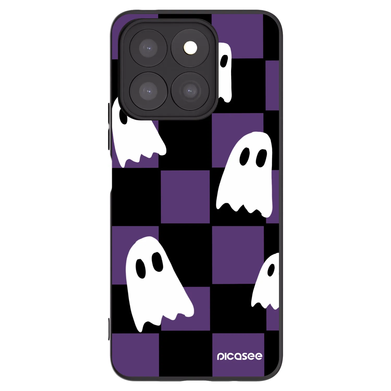 Picasee fekete szilikon tok az alábbi mobiltelefonokra Honor X8c - Ghosts