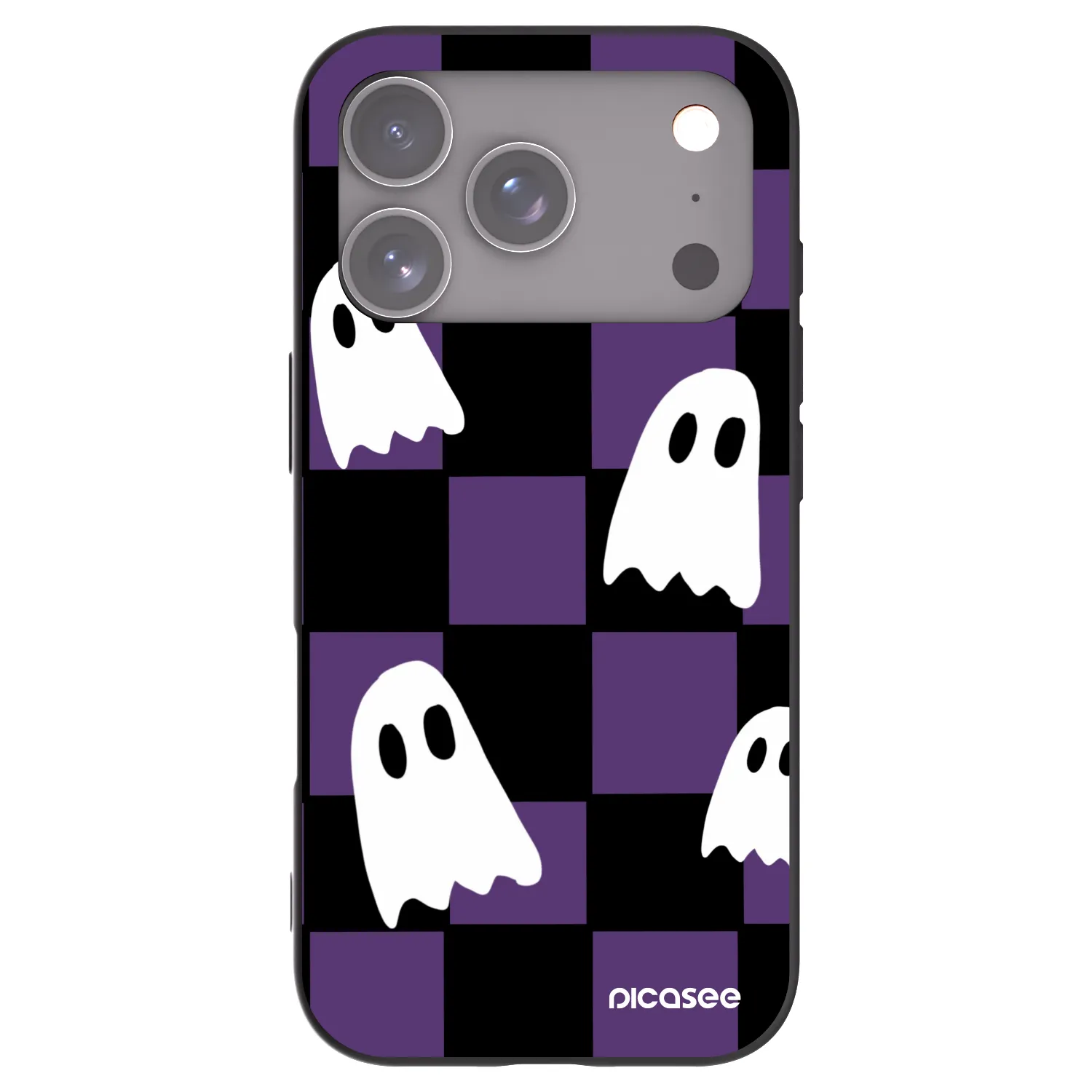 Picasee fekete szilikon tok az alábbi mobiltelefonokra Apple iPhone 17 Pro - Ghosts