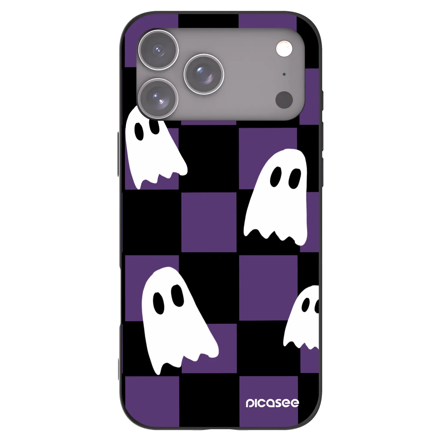 Picasee fekete szilikon tok az alábbi mobiltelefonokra Apple iPhone 17 Pro Max - Ghosts