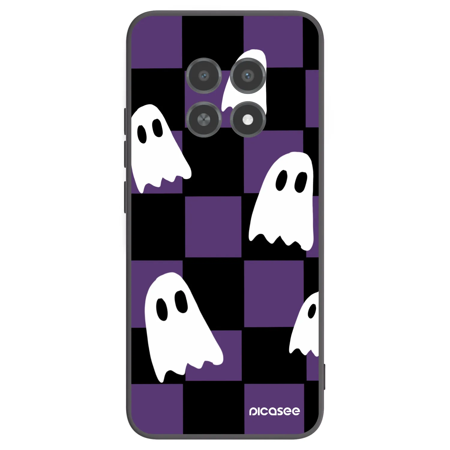 Picasee fekete szilikon tok az alábbi mobiltelefonokra Realme 12X - Ghosts