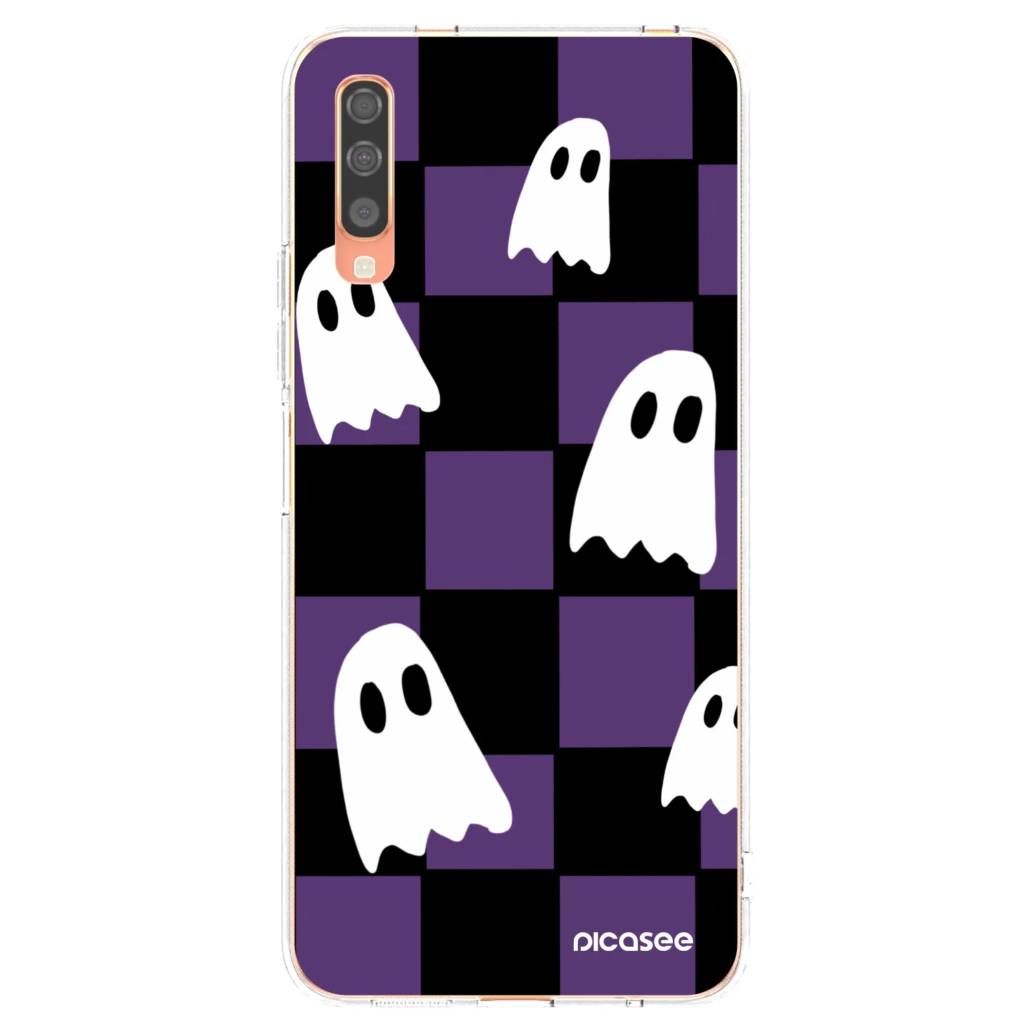 Picasee átlátszó szilikon tok az alábbi mobiltelefonokra Samsung Galaxy A70 A705F - Ghosts
