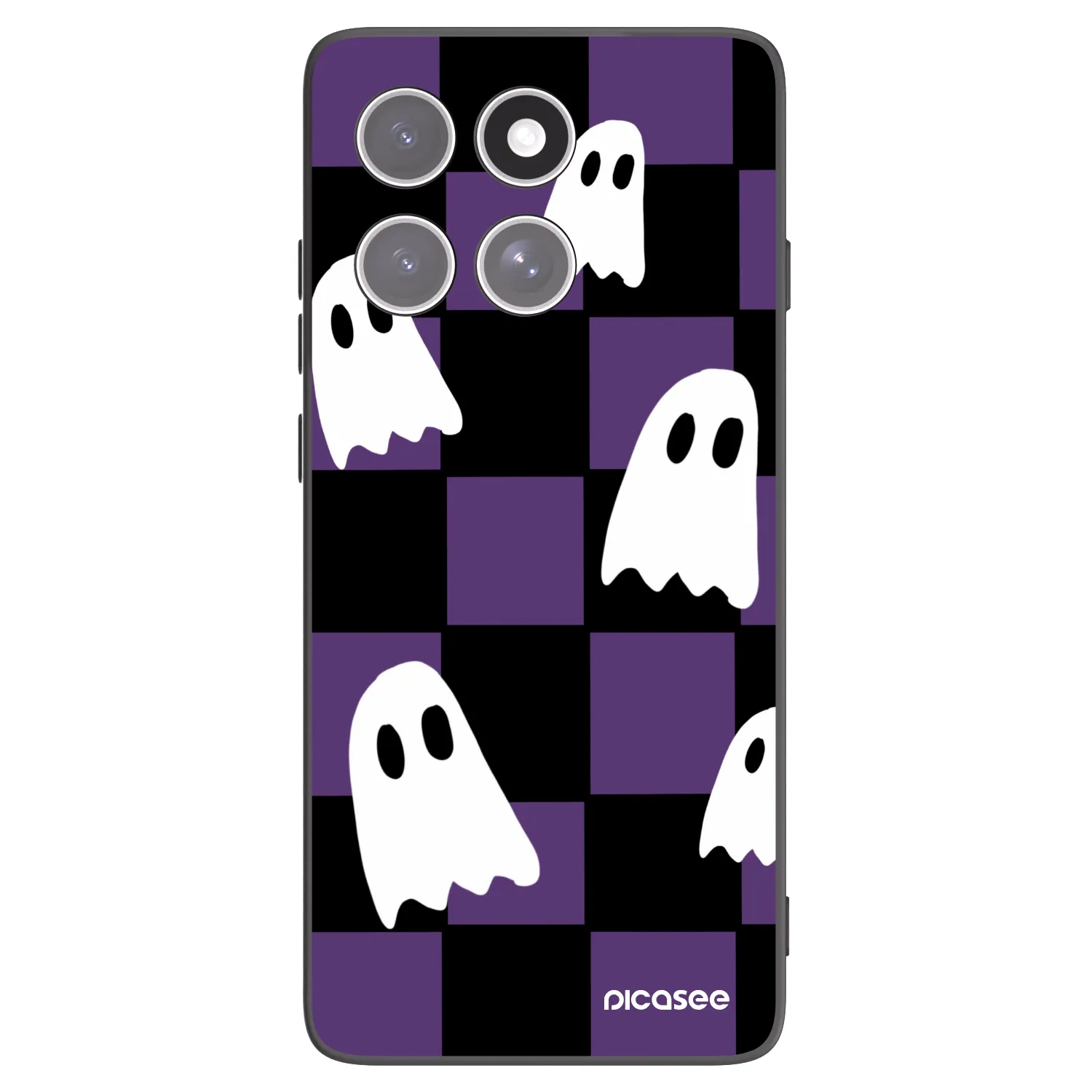 Picasee fekete szilikon tok az alábbi mobiltelefonokra Motorola Edge 60 Pro - Ghosts