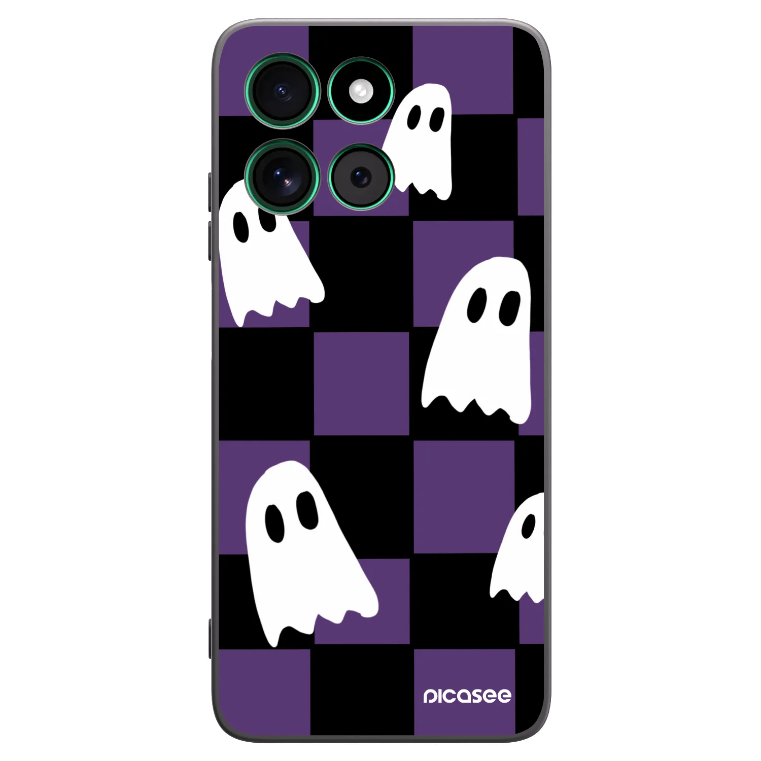 Picasee fekete szilikon tok az alábbi mobiltelefonokra Motorola Moto G57 Power - Ghosts