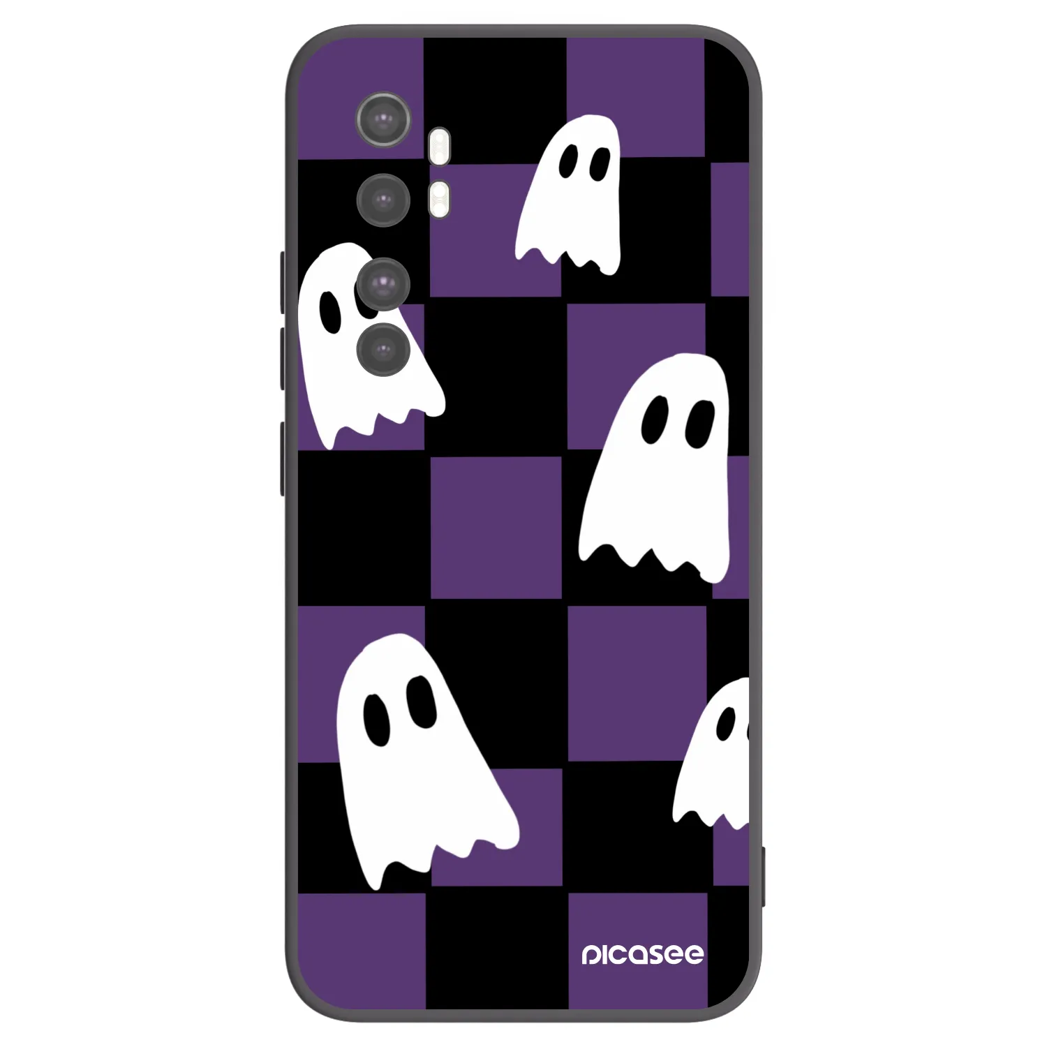 Picasee fekete szilikon tok az alábbi mobiltelefonokra Xiaomi Mi Note 10 Lite - Ghosts