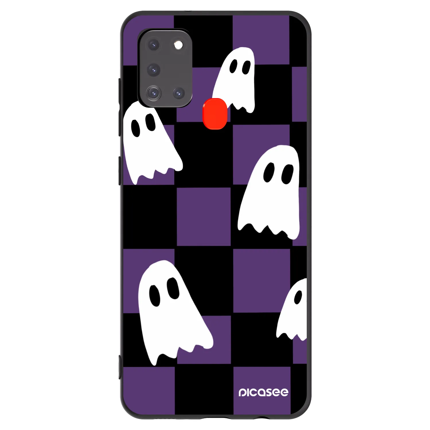 Picasee fekete szilikon tok az alábbi mobiltelefonokra Samsung Galaxy A21s - Ghosts