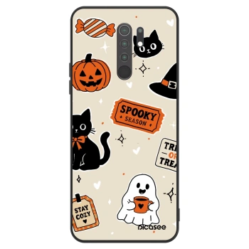 Szilikon tok erre a típusra Xiaomi Redmi 9 - Halloween stickers