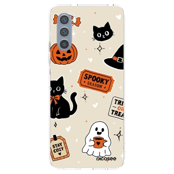 Picasee átlátszó szilikon tok az alábbi mobiltelefonokra Motorola Moto G62 - Halloween stickers
