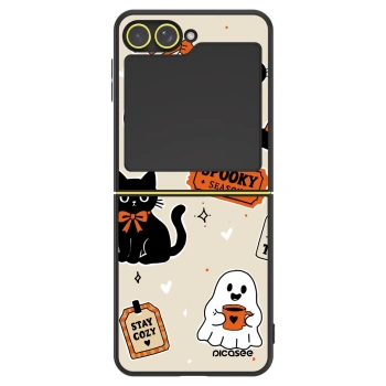 Szilikon tok erre a típusra Samsung Galaxy Z Flip5 5G - Halloween stickers